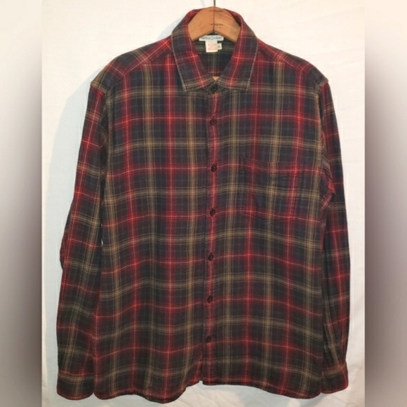 Carbon 2 Cobalt Men’s Medium Plaid Flannel Long Sleeve Button Up Shirt - Picture 2 of 5